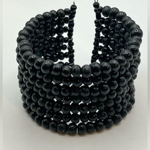 BLACK‎ Bead Stretch Bracelet
